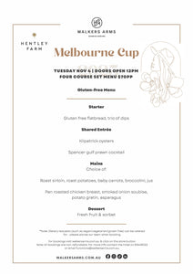 Walkers Arms Hotel Melbourne Cup Day Lunch  2025 - Tuesday November 4